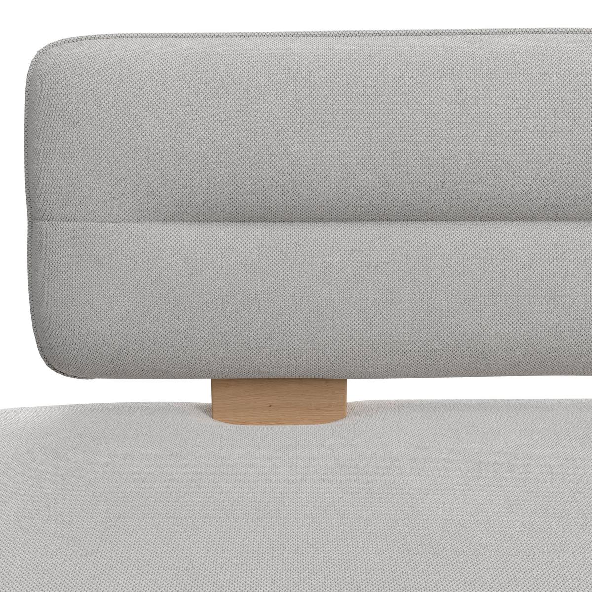Sitzbank Beluna II Webstoff beige, B: 120cm - Eichefarben/Beige, KONVENTIONELL, Holzwerkstoff/Textil (120/87/67cm) - James Wood