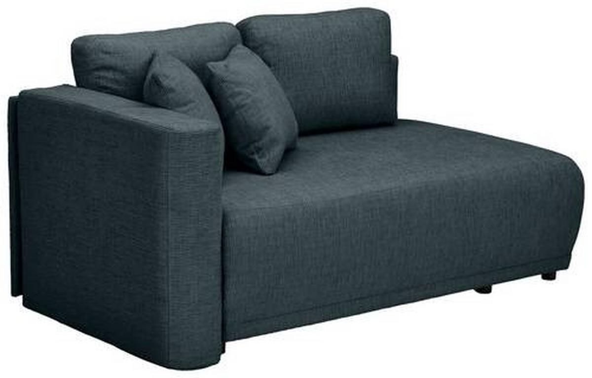 Chaiselongue Nello - Schwarz/Dunkelblau, KONVENTIONELL, Textil (93/73/171cm) - MID.YOU