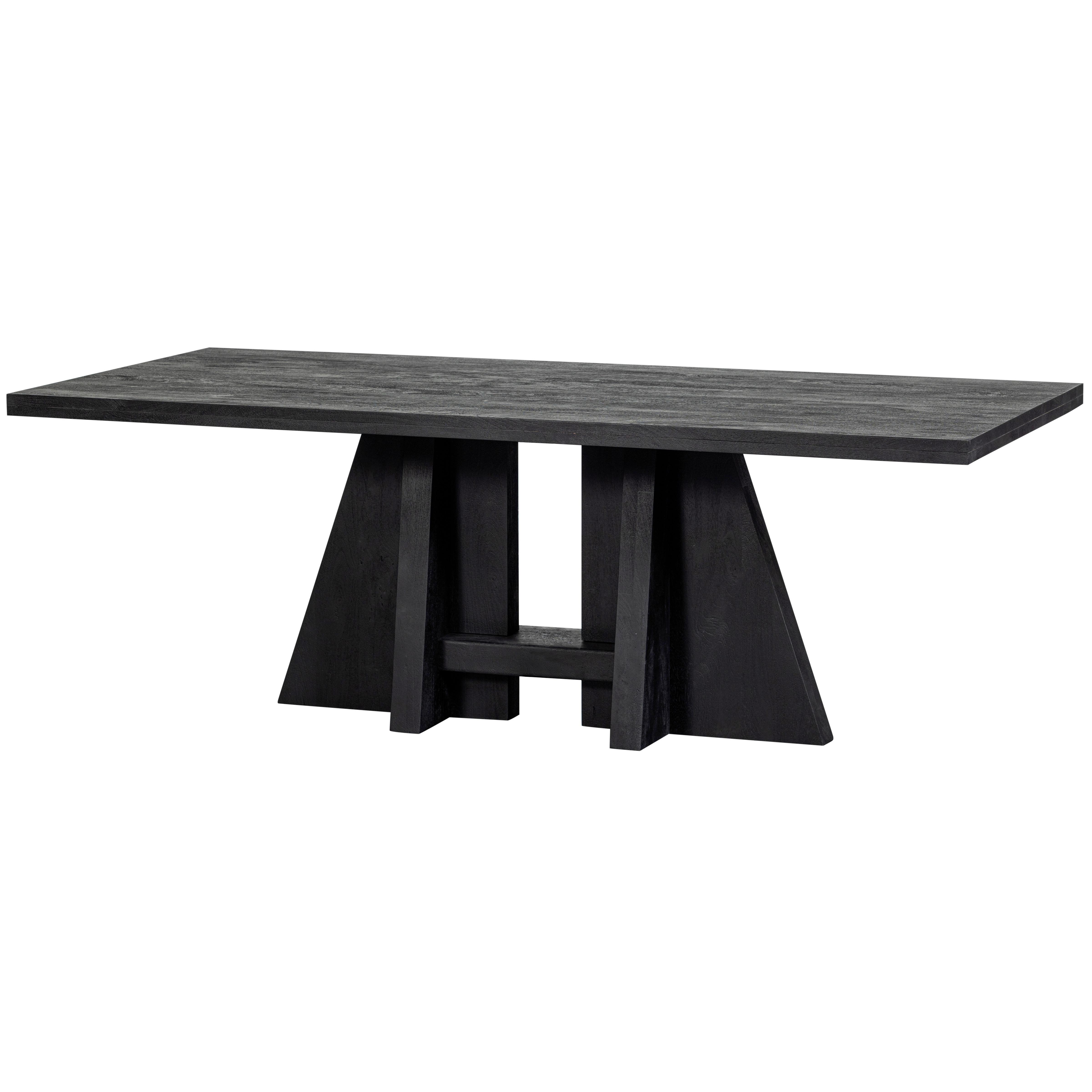 ESSTISCH Kean Schwarz L: 220 cm - Schwarz, Design, Holz (220/100/75cm) - Livetastic