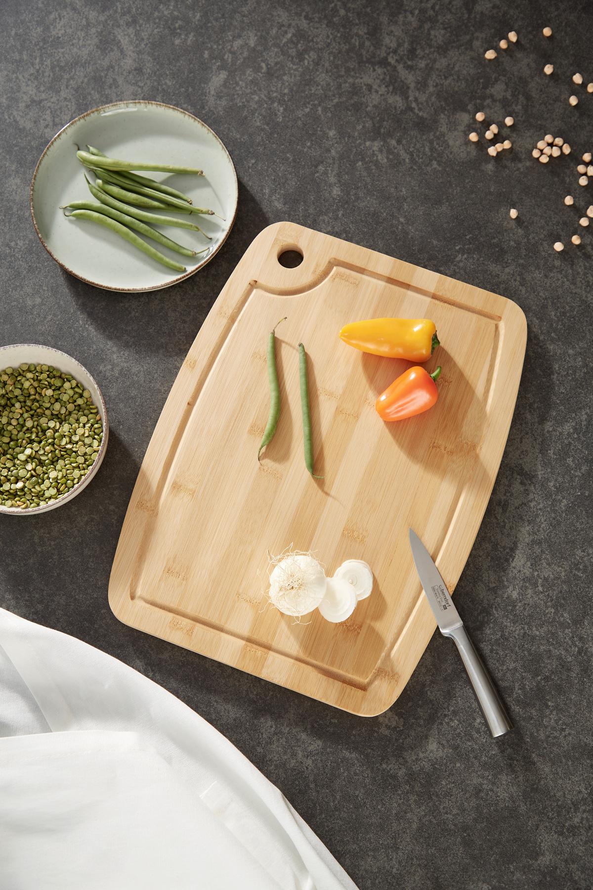 Schneidebrett Davis - Naturfarben, Basics, Holz (35/25/1,5cm) - Luca Bessoni