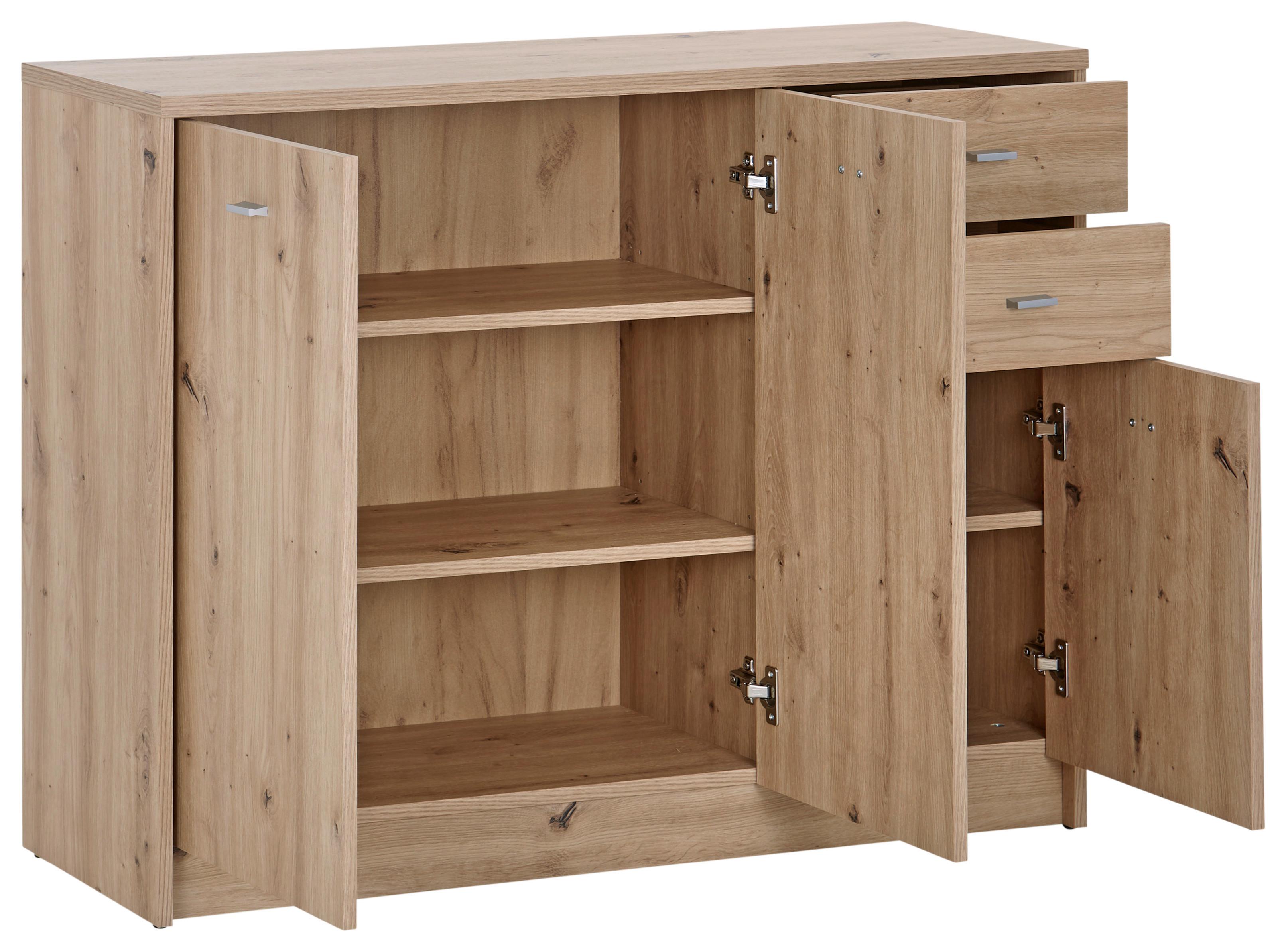 Kommode B: 109,1 cm 4-You New Eiche Artisan Dekor - Eiche Artisan, MODERN, Holzwerkstoff (109,1/85,4/34,6cm)