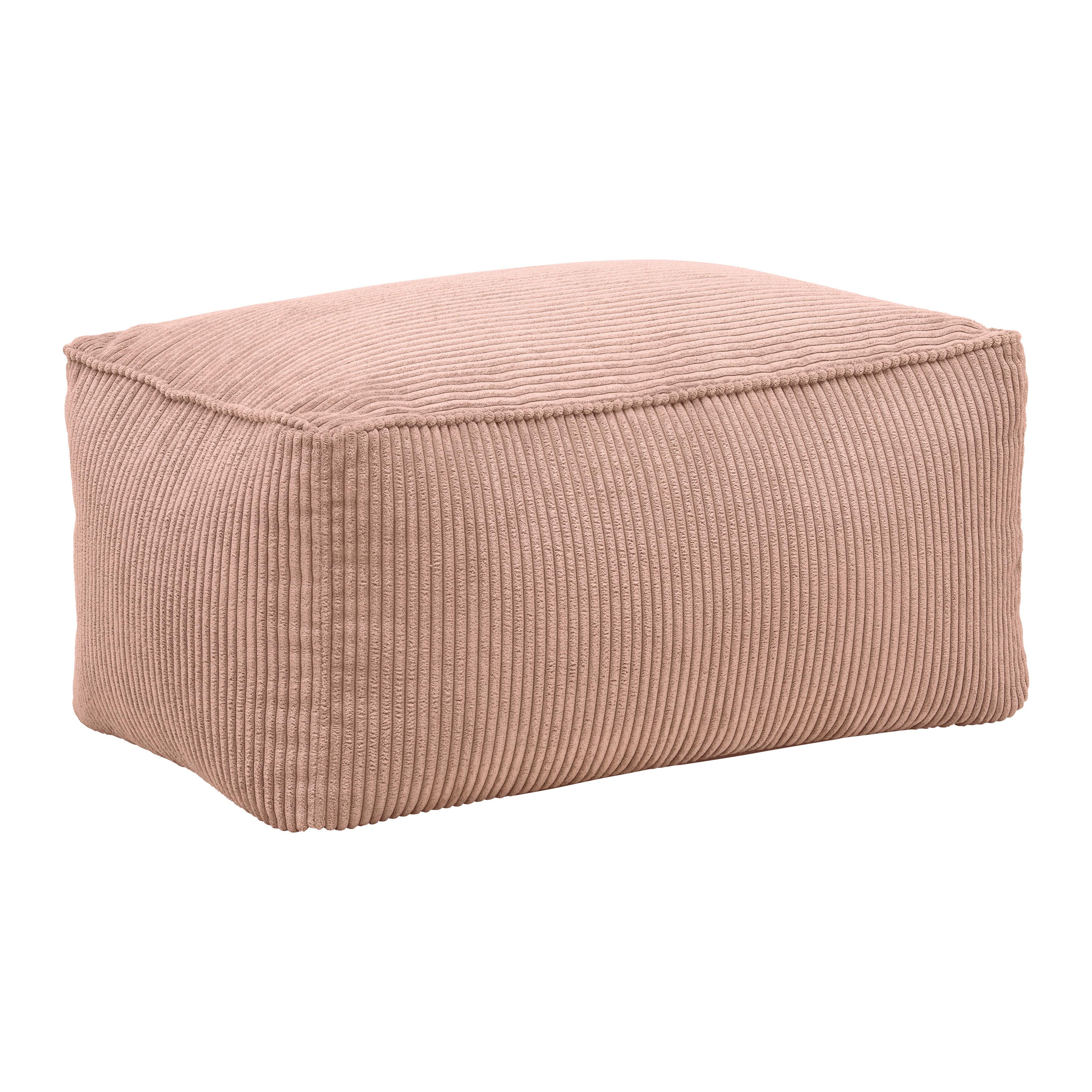 Taburet CAROLINE, růžový manšestr, max. 80 kg - růžová, Moderní, textil (80/38/50cm) - Mömax