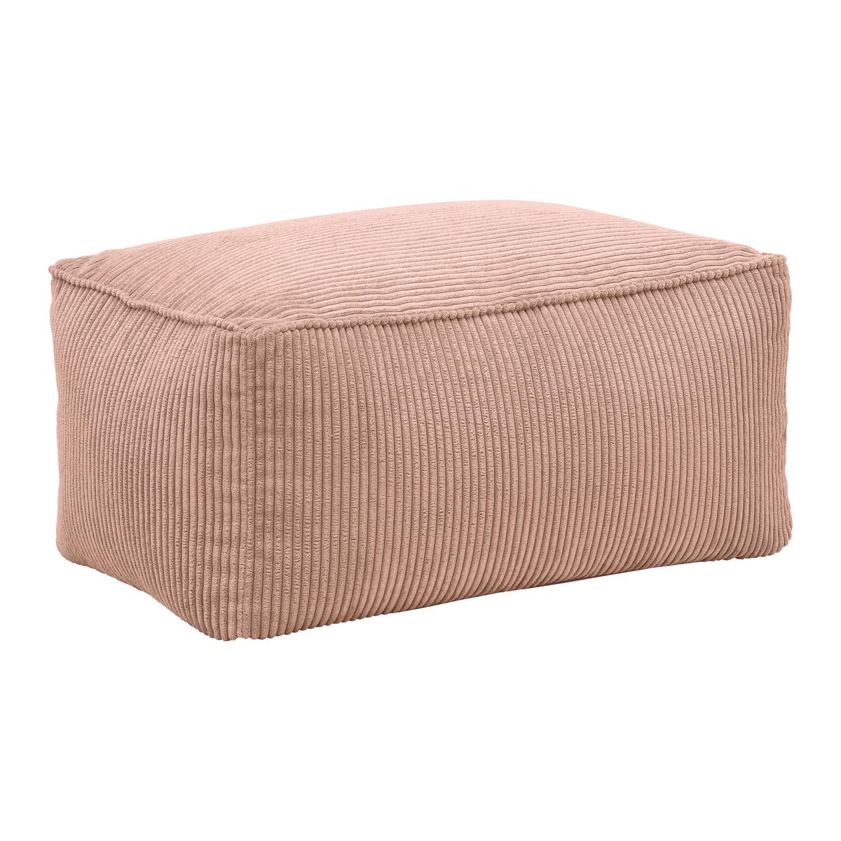 Taburet CAROLINE, růžový manšestr, max. 80 kg - růžová, Moderní, textil (80/38/50cm) - Mömax