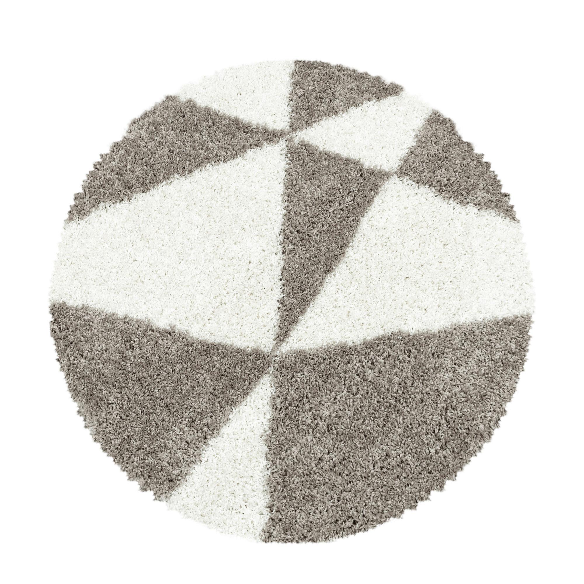 Hochflor Teppich Beige Naturfaser Tango Ø 200 cm