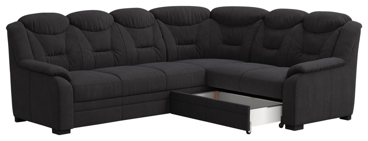 Ecksofa Marcus Schwarz S: 263x211 cm - Schwarz, Basics, Textil (263/211cm) - MID.YOU
