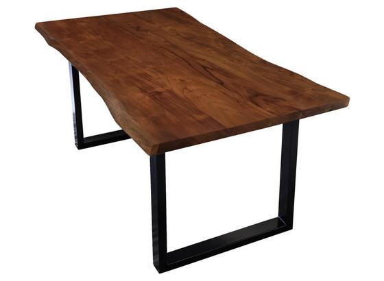 Esstisch B: 160 cm Nussbaumholz - Nussbaumfarben/Schwarz, Basics, Holz/Metall (160/77/85cm) Esstisch B: 160 cm Nussbaumholz - Nussbaumfarben/Schwarz, Basics, Holz/Metall (160/77/85cm)