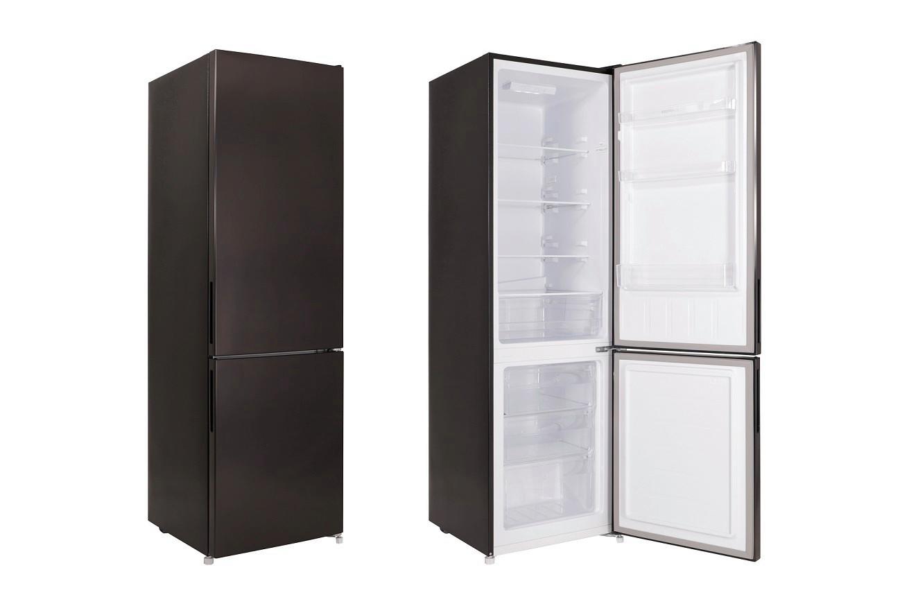 Kühl-Gefrier-Kombination Gotland Dunkelgrau 187 L - Dunkelgrau, Basics, Glas/Kunststoff (54/176/55cm) - Respekta