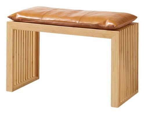 Bankauflage Lederkissen Braun B: 73 Cm - Braun, Design, Leder (73/3/35cm) - MID.YOU