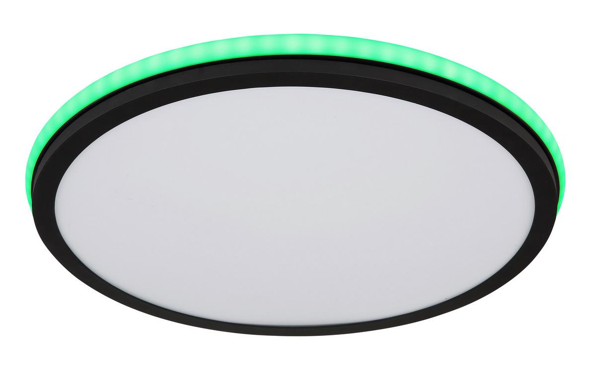 STROPNÉ LED SVIETIDLO JAXXI - čierna/opálová, Design, kov/plast (45/7cm) - Globo