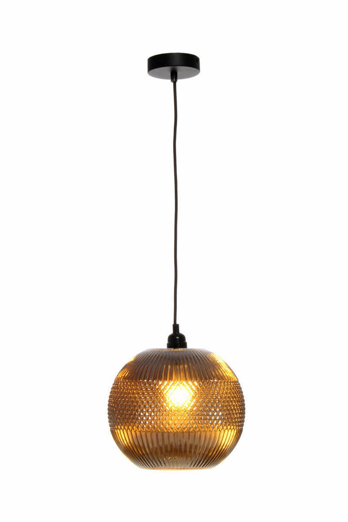 Hängeleuchte Neptun H: 26 cm 1-Flammig - Silberfarben/Grau, Trend, Glas (25/26/25cm) - Kayoom