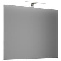 Badezimmerspiegel Badinos Weiß B: 80 cm - Weiß, MODERN, Glas/Holzwerkstoff (80/40/2cm) - MID.YOU