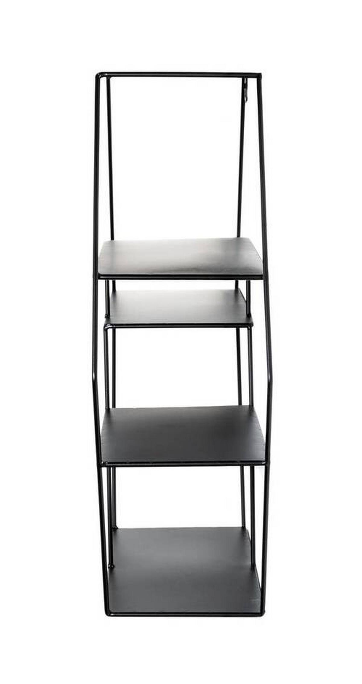 Nástěnný regál KIRKLESS 3 černý - černá, Moderní, kov (61/54/16cm)