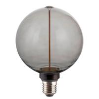 LED-Leuchtmittel Globe Schwarz D: 12,5 cm - Schwarz, Design, Glas (12,5/16,6cm)