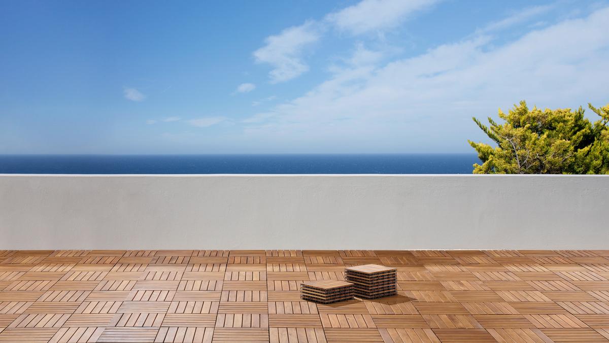 Terrassenfliese Rudi 10er Set Je ca. 30x30 cm Akazienholz - Akaziefarben, MODERN, Holz/Kunststoff (30/30cm) - Ondega