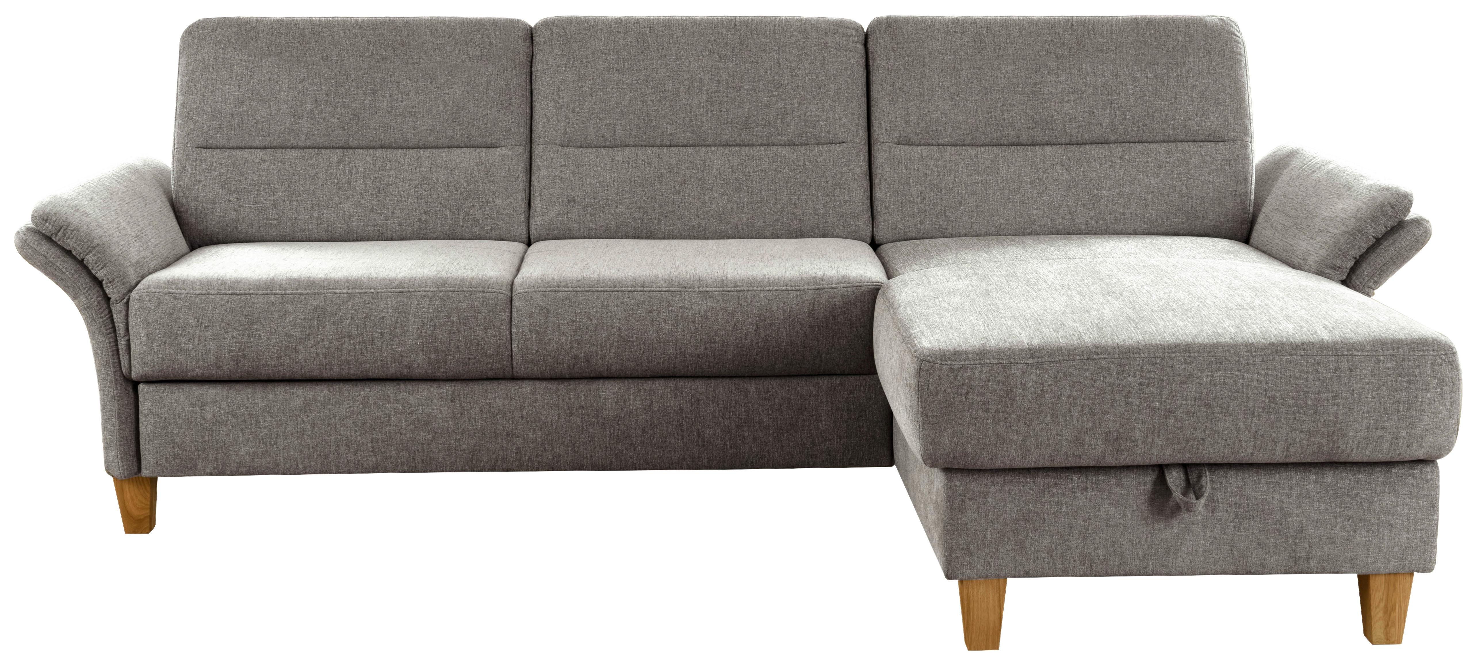 Ecksofa Westerland graubraun Rücken echt, 252x162 cm - Eichefarben/Graubraun, KONVENTIONELL, Textil (252/162cm) - Sit & More