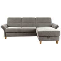 Ecksofa Westerland graubraun Rücken echt, 252x162 cm - Eichefarben/Graubraun, KONVENTIONELL, Textil (252/162cm) - Sit & More