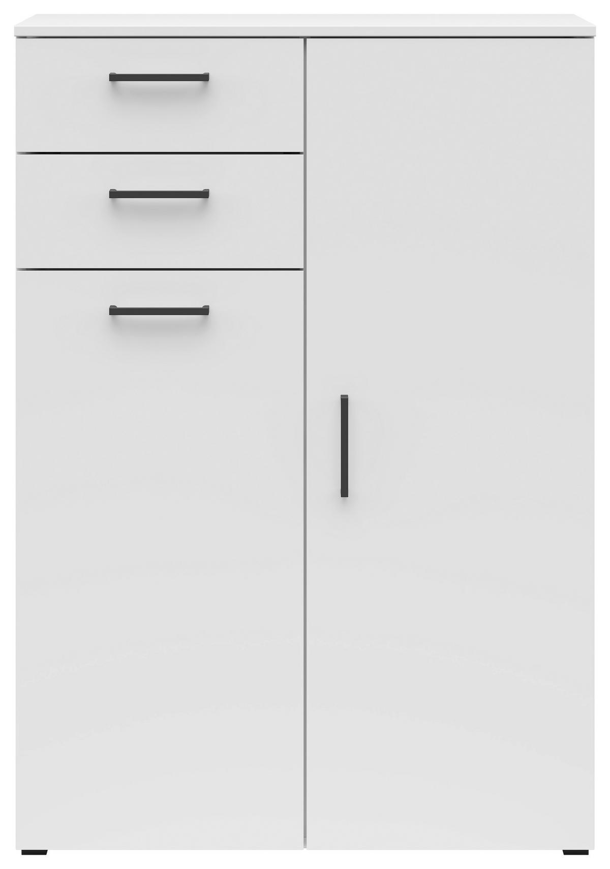Komoda MULTISTAURAUM - čierna/biela, Modern, kompozitné drevo/plast (80/115/40cm)