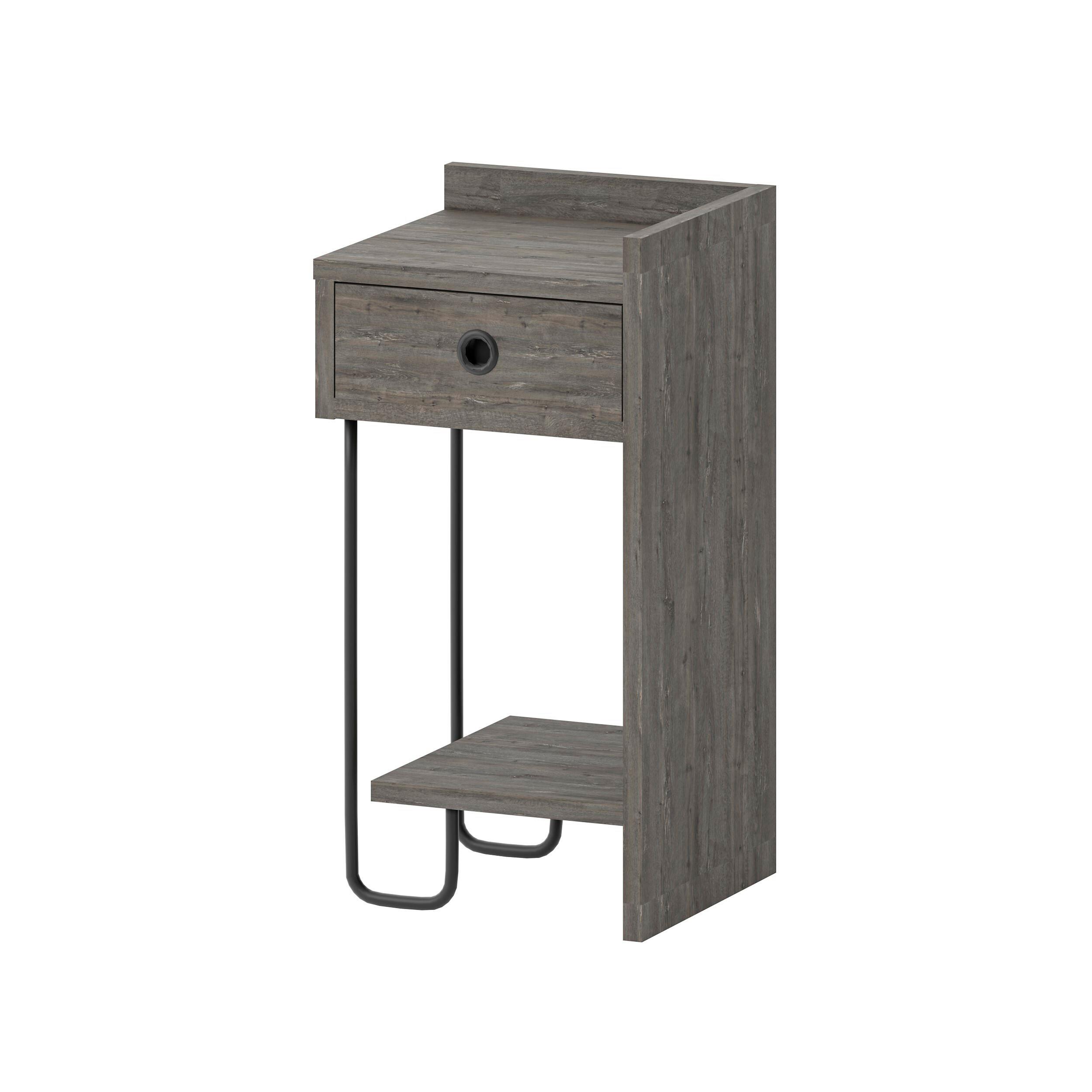 Kindernachtkästchen Sirius Dunkelbraun/schwarz B: 32 Cm - Dunkelbraun, Design, Holzwerkstoff (32/61/30cm) - Livetastic