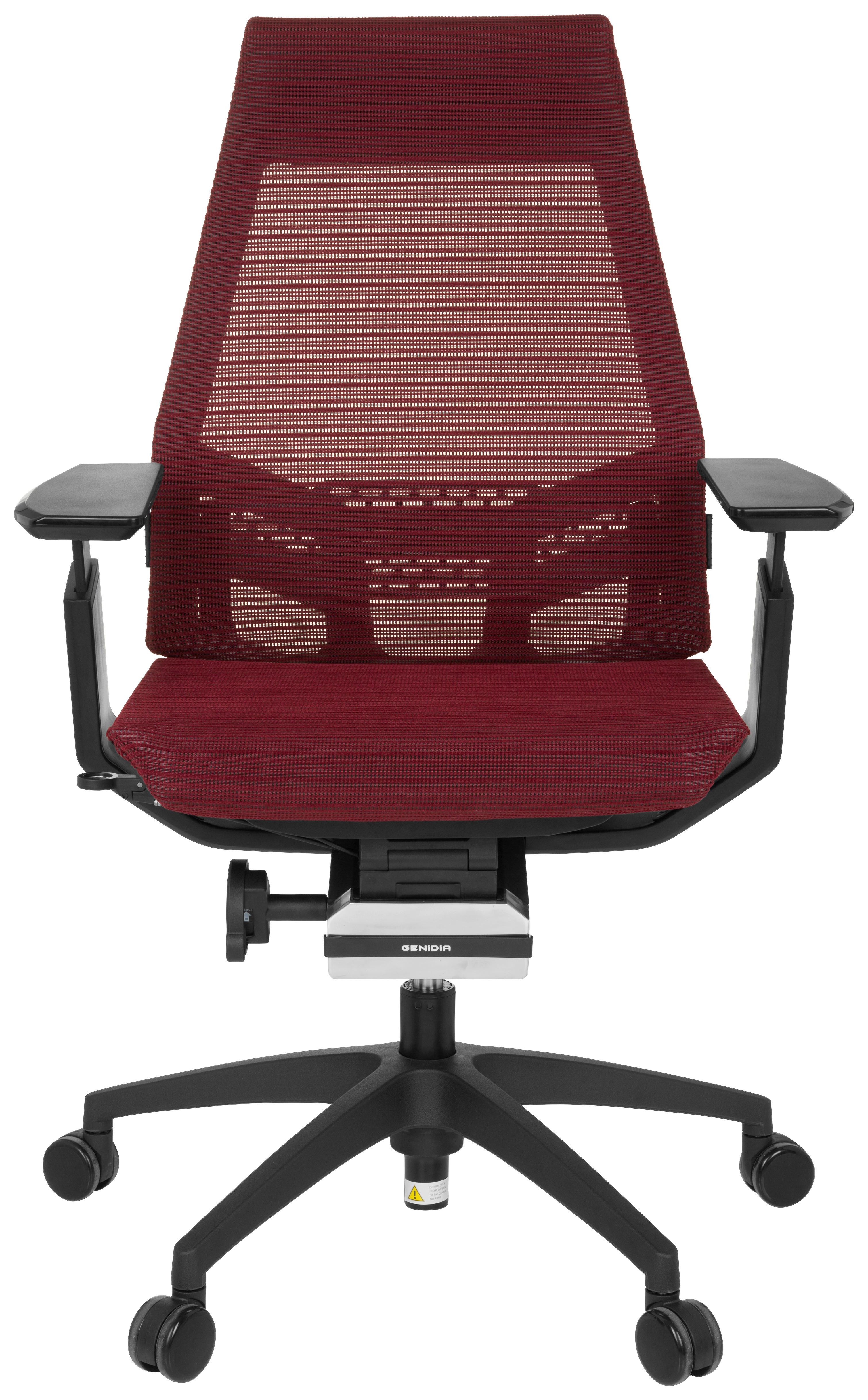 Drehstuhl Genidia Smart Black Höhenverstellbar Weinrot - Weinrot/Schwarz, MODERN, Kunststoff/Textil (70/112/55cm) - MID.YOU