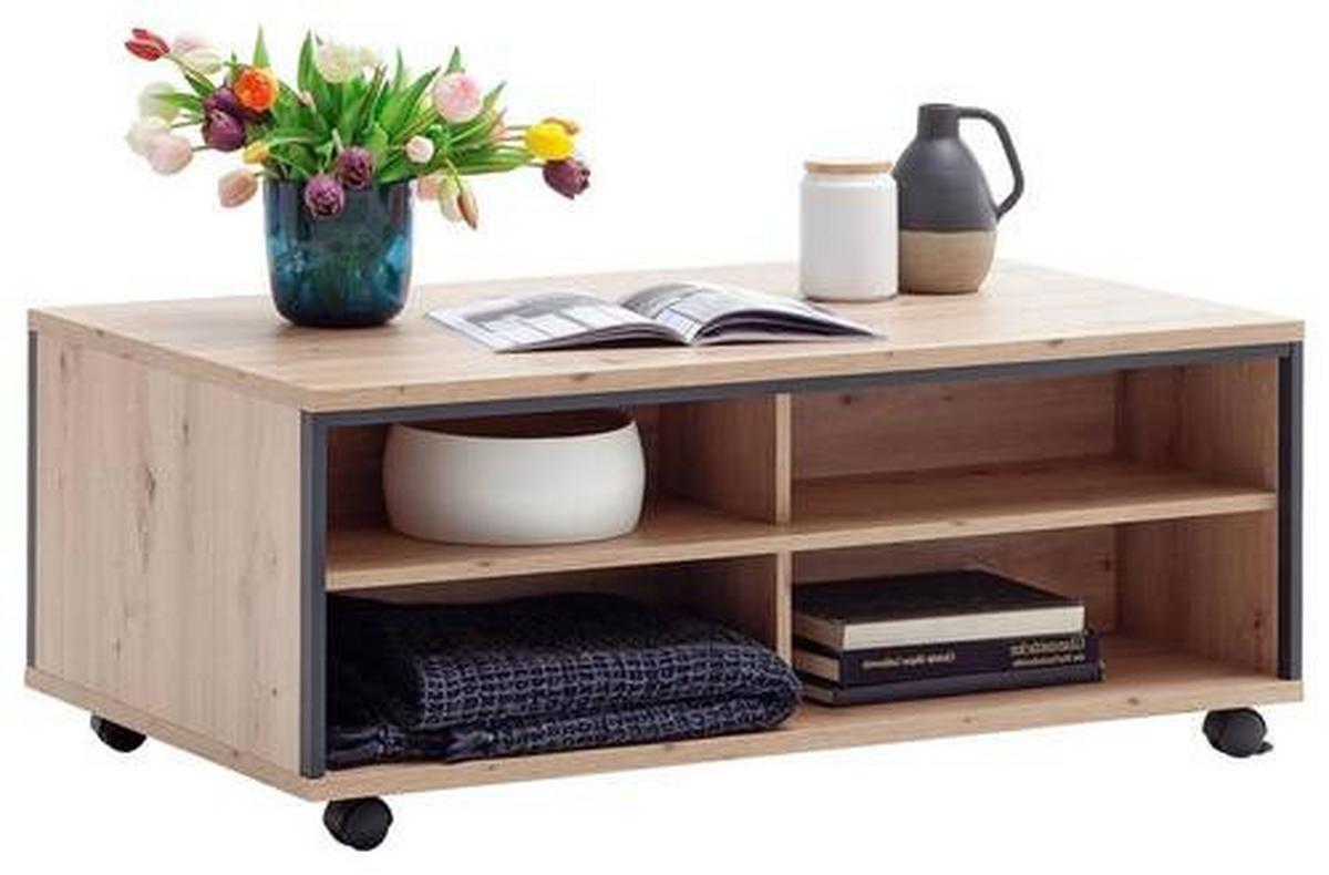 Couchtisch Buenos Aires Anthrazit/eichefarben - Eichefarben/Anthrazit, Design, Holzwerkstoff/Kunststoff (115/46/70cm) - MID.YOU