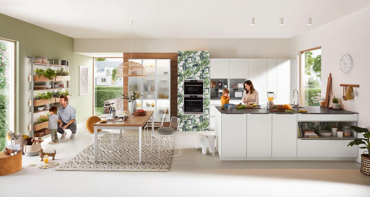 Einbauküche Eastbourne Frei Planbar Modernes Design - Weiß, MODERN, Holzwerkstoff - Vertico