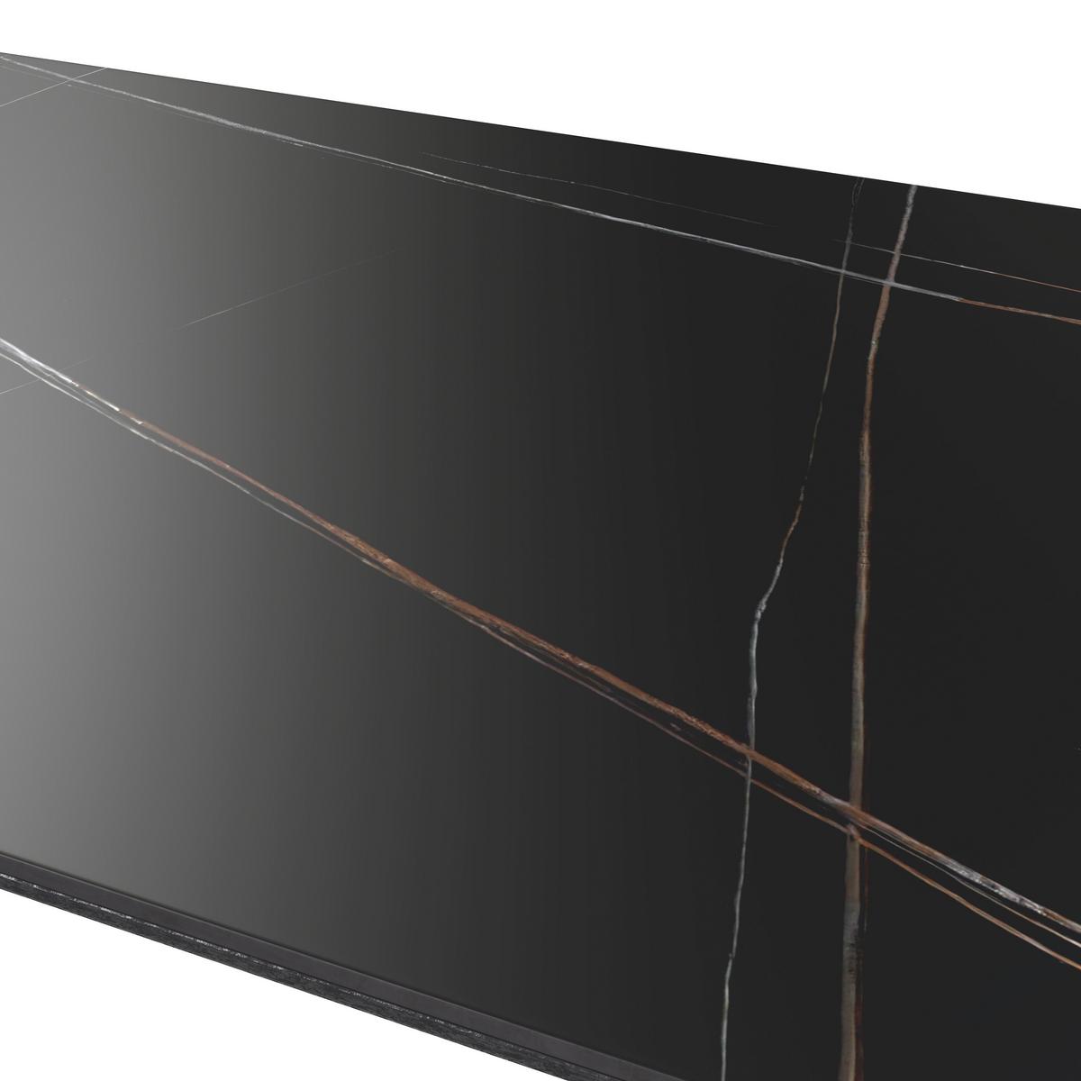 Jídelní stůl Kiano, š: 220 cm - černá, Moderní, dřevo/kompozitní dřevo (220/76/105cm) - Bessagi Home