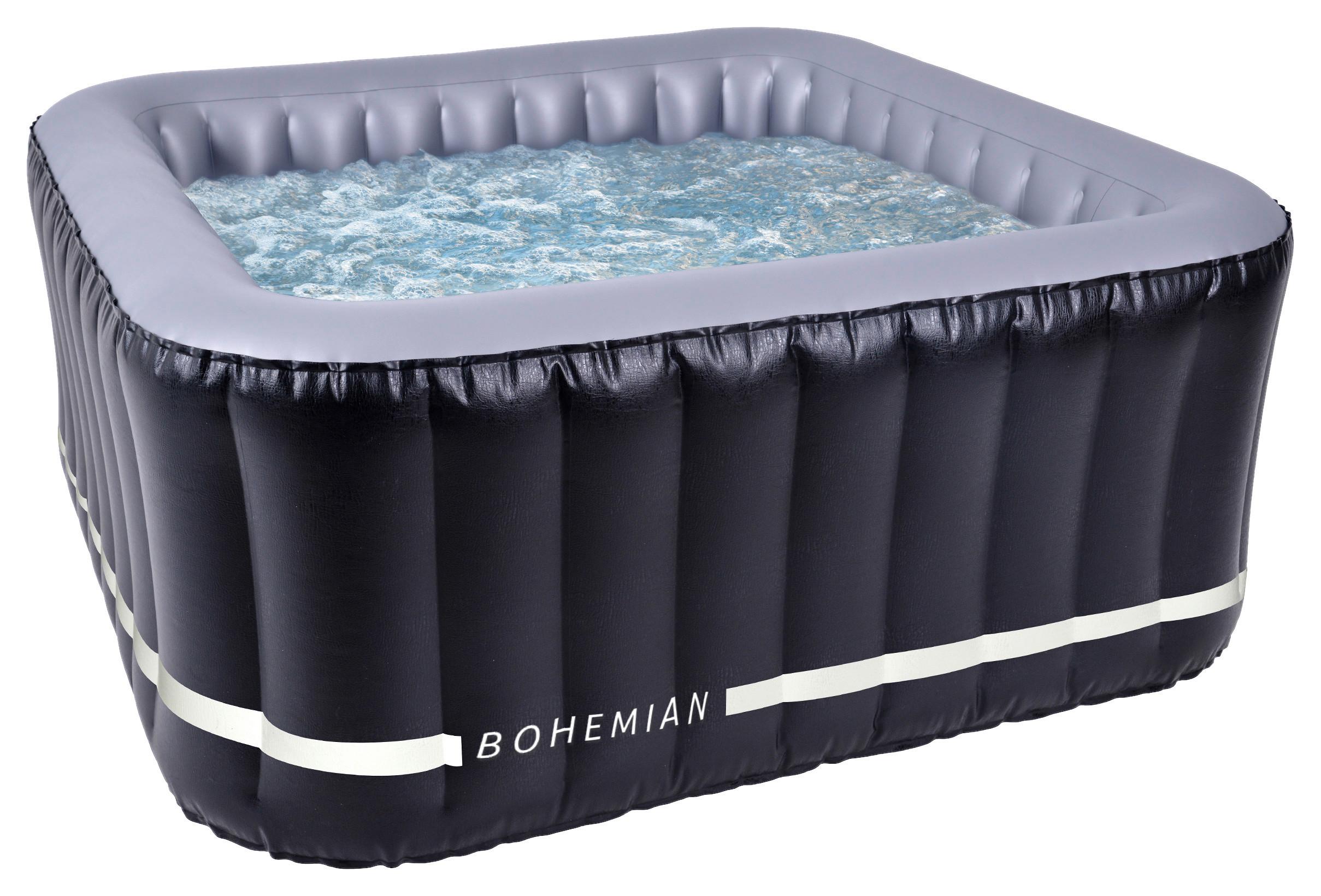Whirlpool Aufblasbar 158x158x70 cm - Schwarz, Basics, Kunststoff/Metall (158/158/70cm)