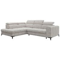 Rohová sedačka MASON, levá, béžově krémově černá tkanina - černá/krémová, Moderní, kov/dřevo (211/271cm) - Mömax