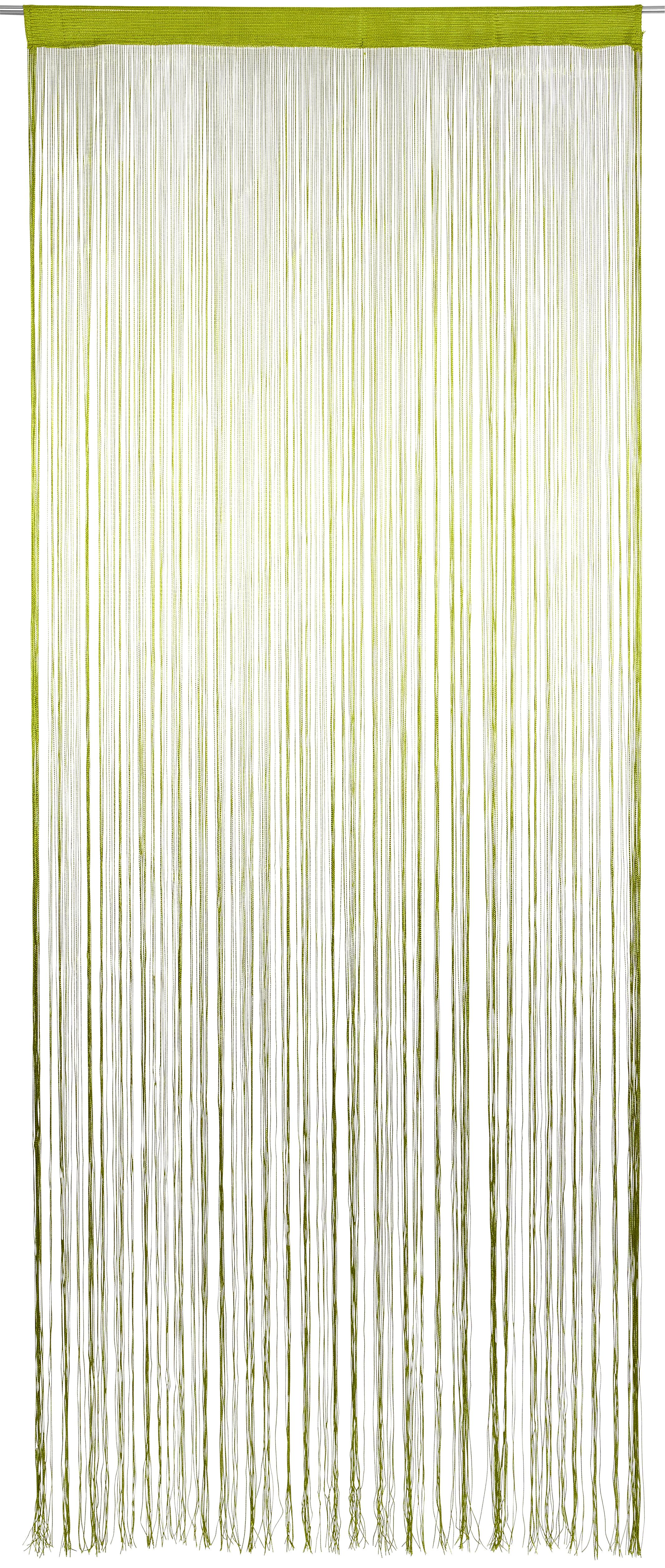 Fadenvorhang + Stangendurchzug Marietta 90x245 Cm Grün - Grün, KONVENTIONELL, Textil (90/245cm) - Ondega