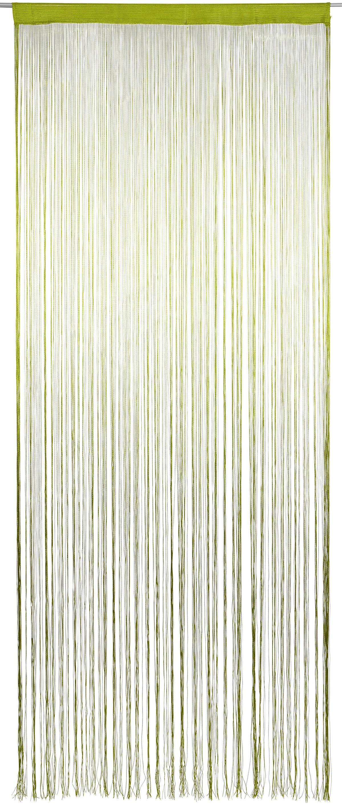 Fadenvorhang + Stangendurchzug Marietta 90x245 cm Grün - Grün, KONVENTIONELL, Textil (90/245cm) - Ondega