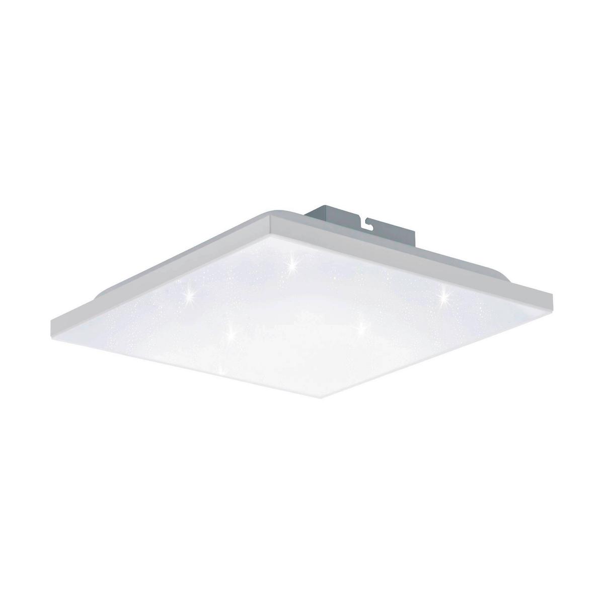 LED-Deckenleuchte Calemar-S L: 28,7 cm, mit Kristalleffekt - Weiß, Basics, Kunststoff/Metall (28,7/28,7/6,2cm) - Eglo
