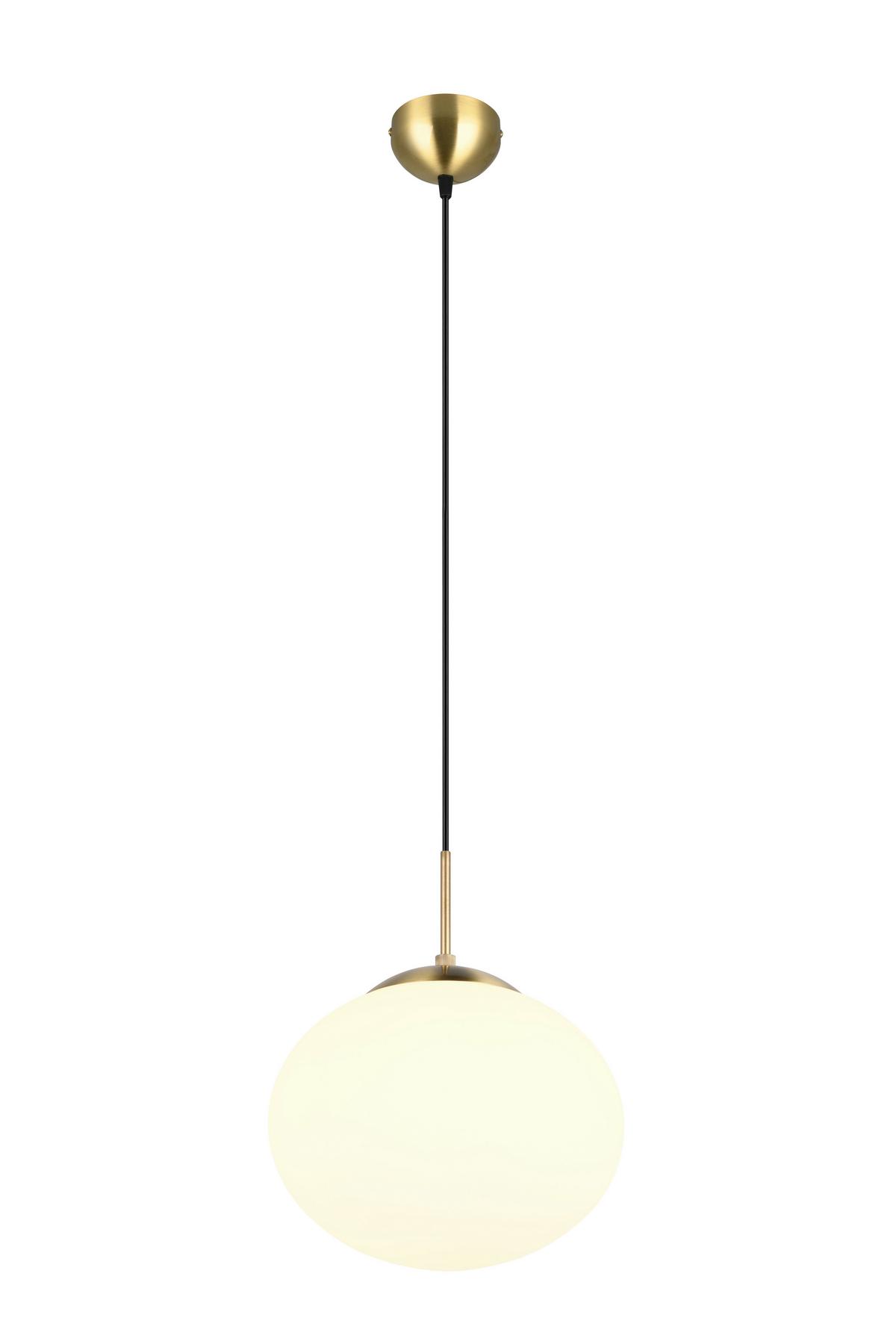Hängeleuchte 363100108 Fomento - Messingfarben/Weiß, Basics, Glas/Metall (30/150cm) - Trio Leuchten