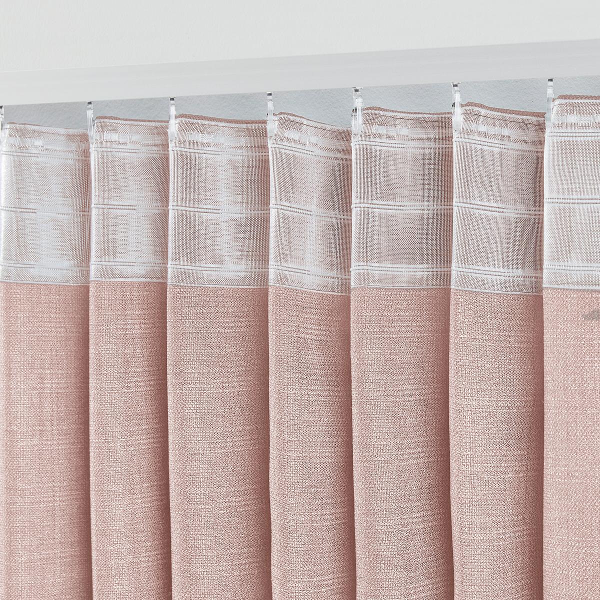 HOTOVÝ ZÁVES LEO, 135/255cm, ružová - ružová, textil (135/255cm) - Premium Living