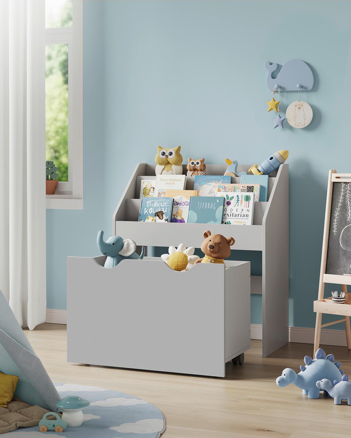 Kinderregal Toy Storage Shelf Grau B: 62,5 cm - Grau, MODERN, Holzwerkstoff (62,5/70/29,5cm) - MID.YOU