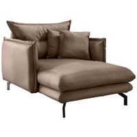 XXL-Sessel Lava Braun B: 111cm - Schwarz/Braun, MODERN, Textil (111/101/167cm) - Livetastic