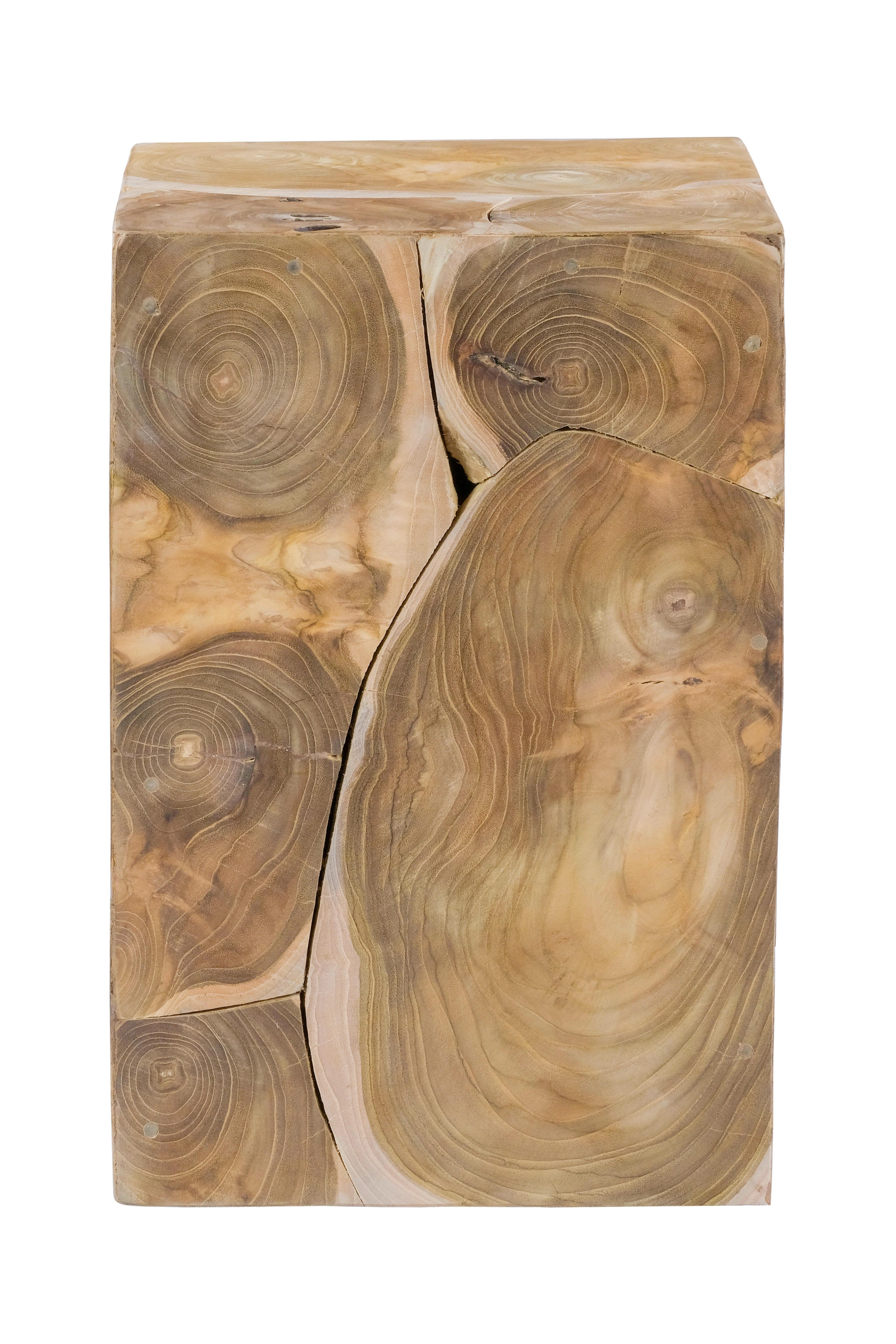 Beistelltisch aus Teakholz Radix, Natur - Naturfarben, Natur, Holz (30/30/45cm) - Kayoom