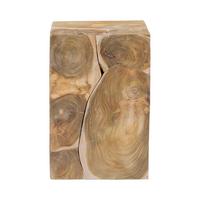 Beistelltisch aus Teakholz Radix, Natur - Naturfarben, Natur, Holz (30/30/45cm) - Kayoom