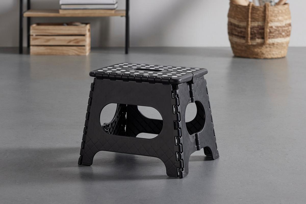 Skládací židlička KURT černá - černá, Konvenční, plast (34/27/26cm) - Mömax