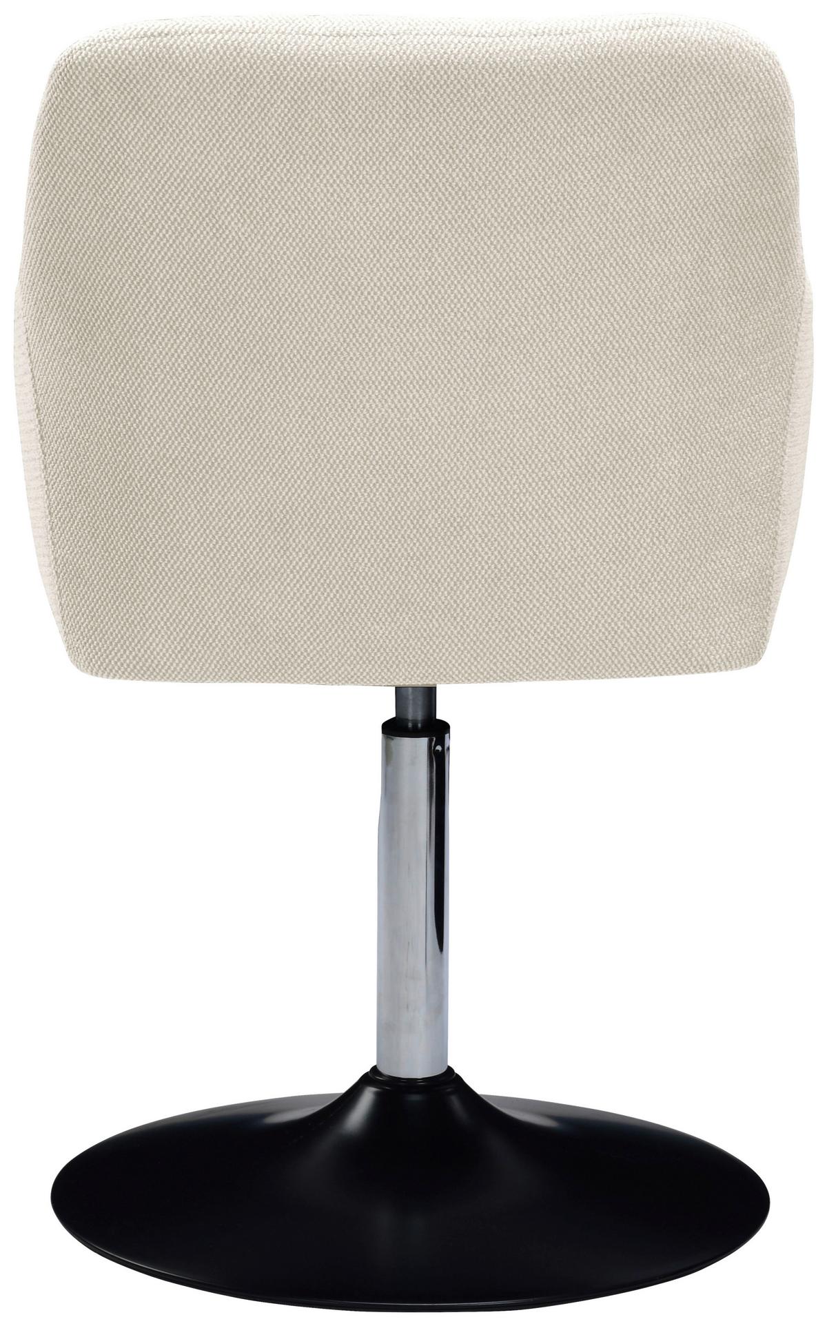 Stuhl Antonia Leinenoptik Beige, B: 54 cm - Beige/Schwarz, MODERN, Holz/Textil (54/84/60cm) - My Baby Lou