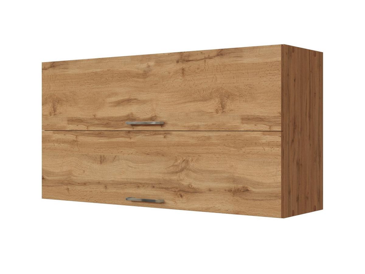 Küchenoberschrank B: 110 Cm Eiche Dekor 2 Klappen - Eiche Wotan, MODERN, Holzwerkstoff (110/57/34cm) - Held