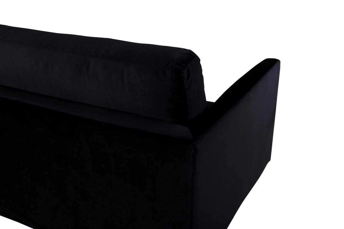 3-Sitzer-Sofa Zoom - Schwarz, Design, Textil/Metall (260/78/80cm) - Livetastic