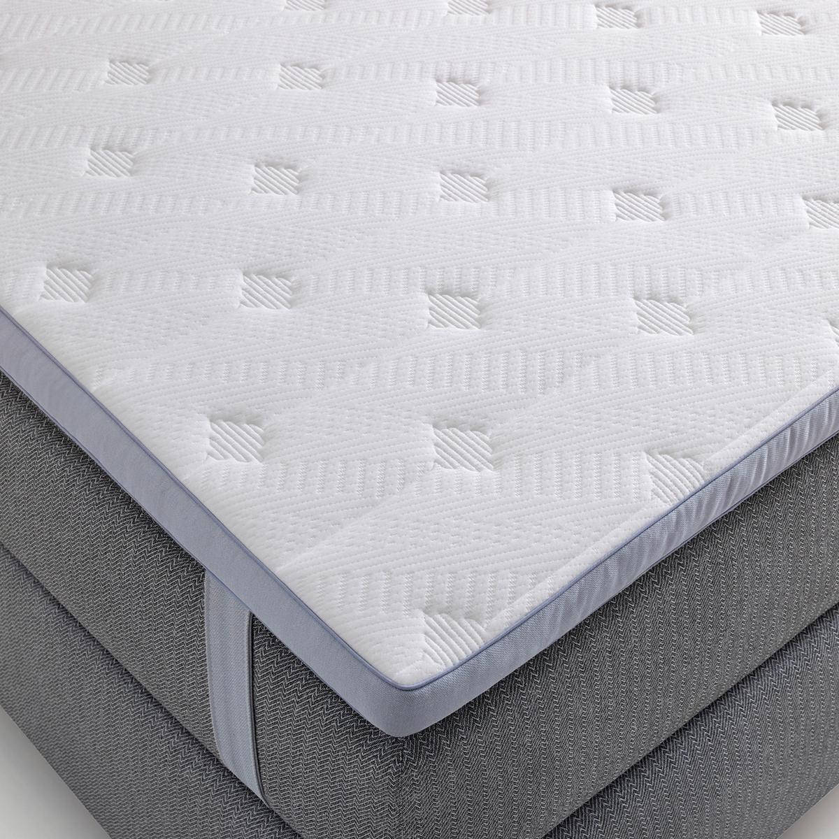 Topper Yatas 140x200 cm Komfortschaumkern - Weiß/Grau, Basics, Textil (90/200cm) - Yatas