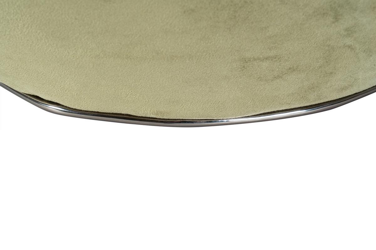Hocker Contessa Graphitfarben/Grün D: 60 cm - Graphitfarben/Grün, Design, Textil (60/42,5cm) - Kayoom