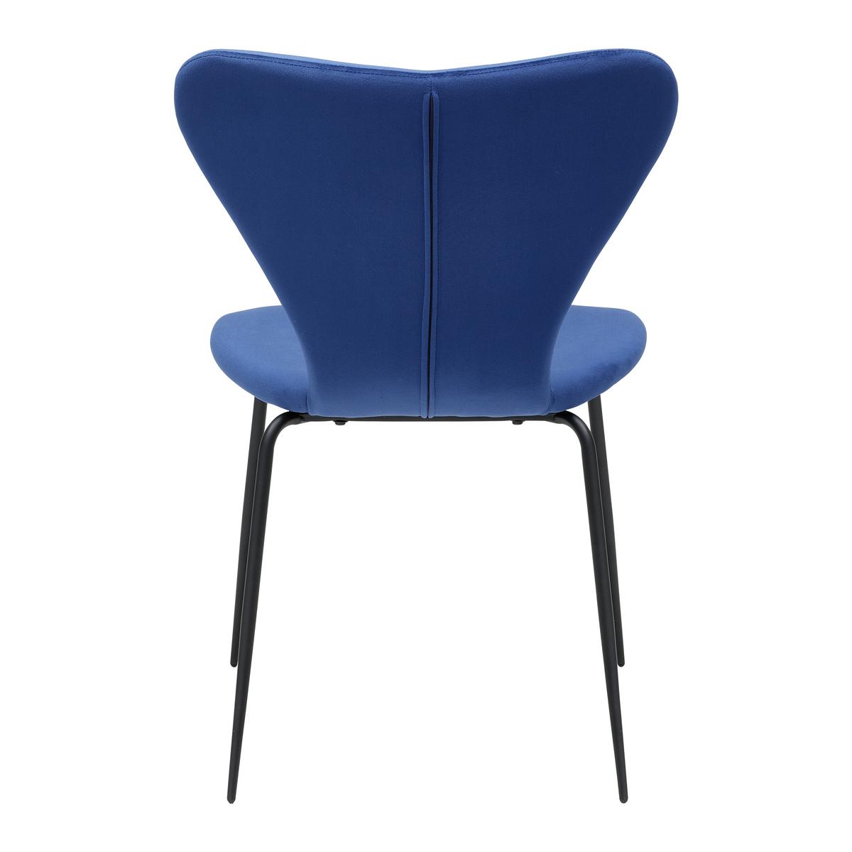 Jedálenská stolička ALICIA tmavá modrá - čierna/tmavomodrá, Modern, kov/drevo (53/82,5/53cm) - Bessagi Home
