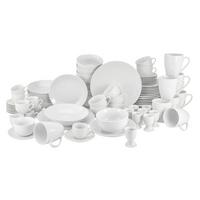Kombinovaná souprava 80 dílná pro 8 osob - bílá, Basics, keramika (57/48/35cm)