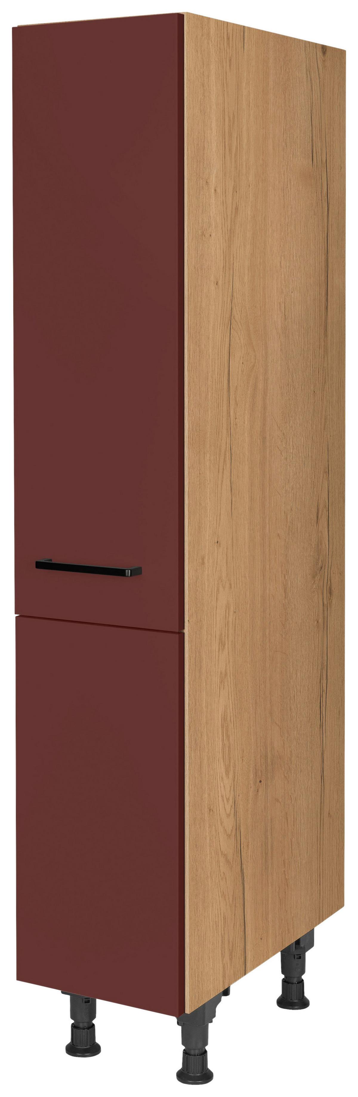 Apothekerschrank Easytouch - Eichefarben/Rot, MODERN, Holzwerkstoff/Metall (30/168/58cm) - Nobilia