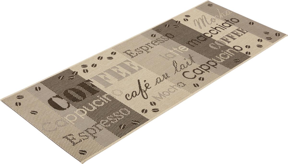 Konyhai Futószőnyeg Coffee Kb. 80/200cm - bézs/barna, Basics, textil (80/200cm) - James Wood
