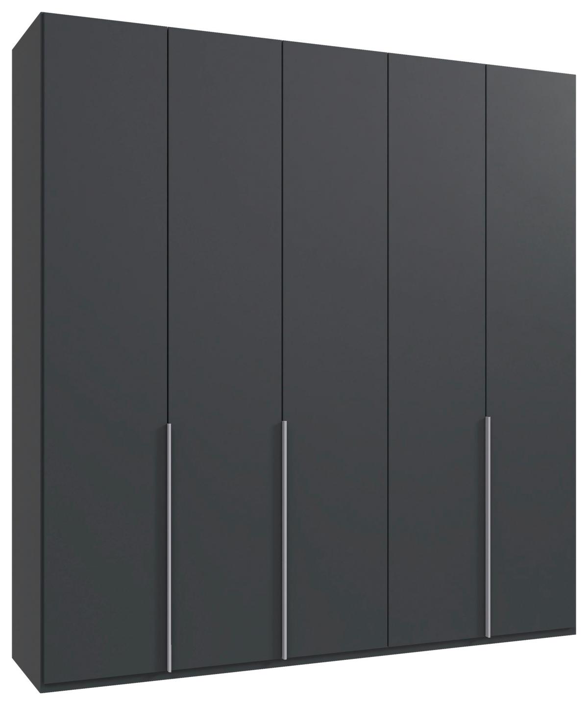 Drehtürenschrank New York Graphitfarben B:225cm - Graphitfarben, MODERN, Holzwerkstoff (225/236/58cm) - MID.YOU