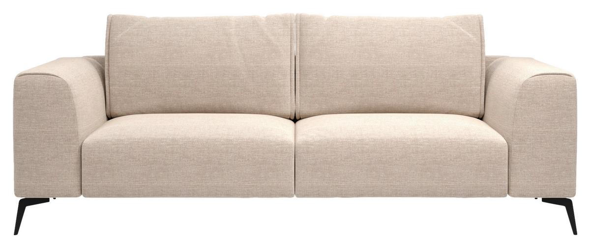 3-Sitzer-Sofa Seul - Beige/Schwarz, Design, Holz/Textil (246/87/88cm) - MID.YOU