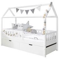 Hausbett 90x200cm Weiß - Weiß, MODERN, Holz (90/200cm) - MID.YOU